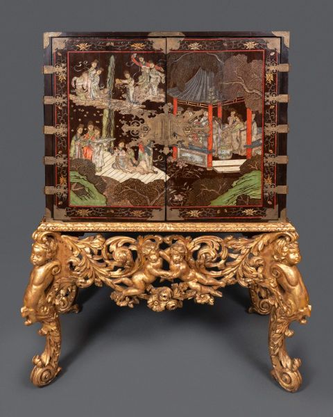 Cabinet en laque de Coromandel vers 1680-1700