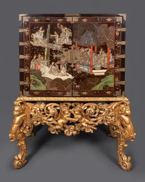 Cabinet en laque de Coromandel vers 1680-1700