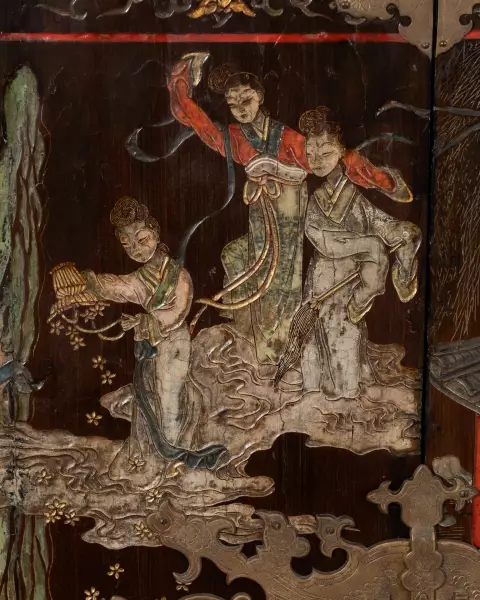 Cabinet en laque de Coromandel vers 1680-1700