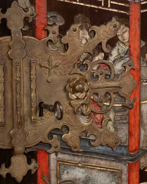 Cabinet en laque de Coromandel vers 1680-1700