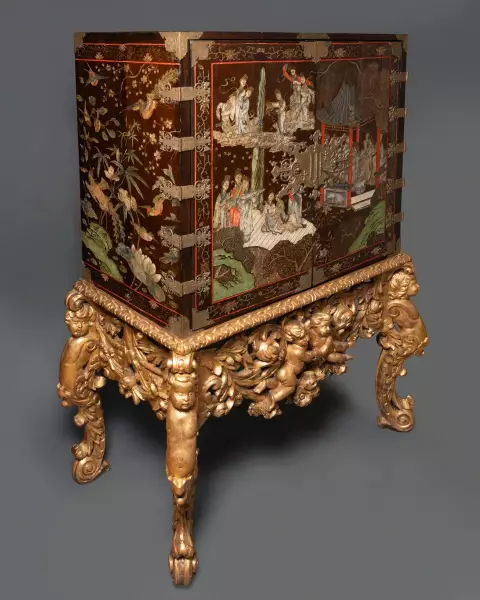 Cabinet en laque de Coromandel vers 1680-1700