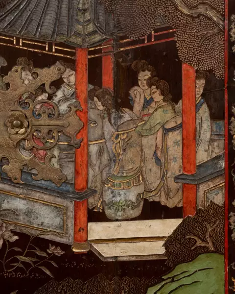 Cabinet en laque de Coromandel vers 1680-1700