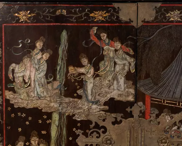 Cabinet en laque de Coromandel vers 1680-1700