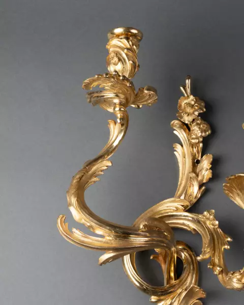 Paire d’appliques rocailles, Paris époque Louis XV vers 1750