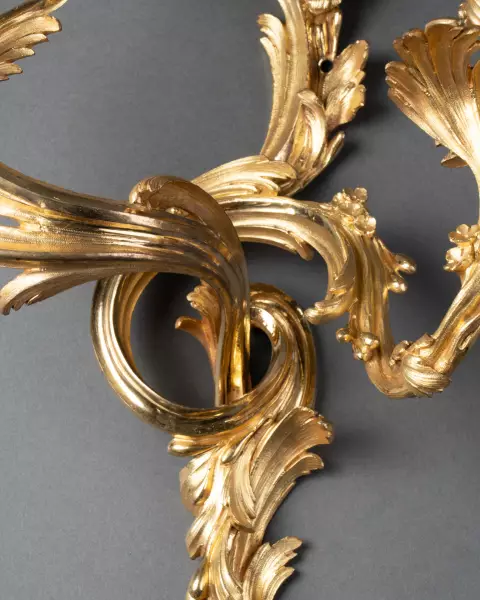 Paire d’appliques rocailles, Paris époque Louis XV vers 1750