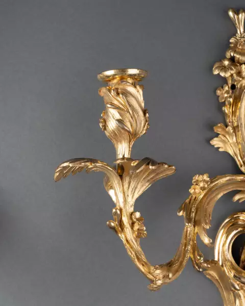 Paire d’appliques rocailles, Paris époque Louis XV vers 1750