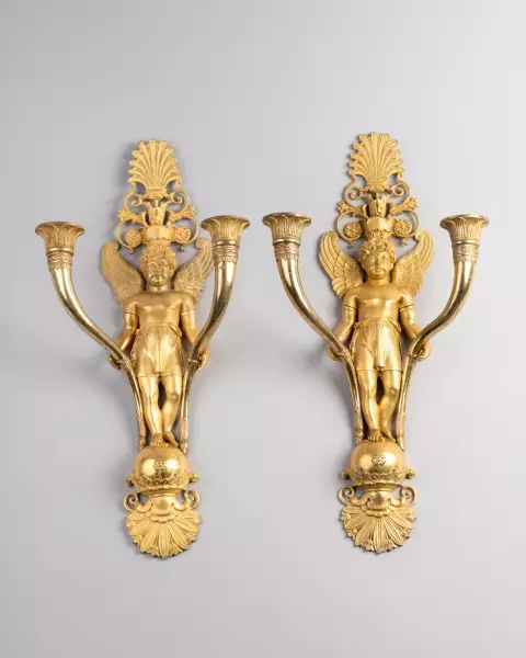 Paire d’appliques attribuée à Ravrio, Paris époque Empire