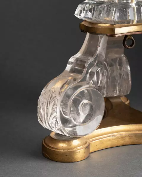 Pique-cierge en cristal de roche, Italie 18e siècle