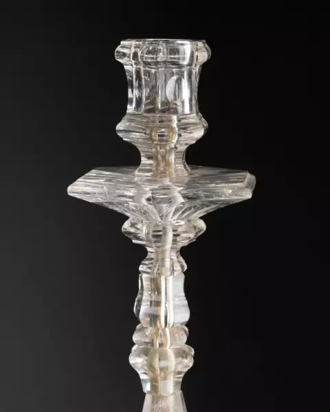 Pique-cierge en cristal de roche, Italie 18e siècle