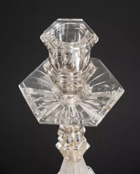 Pique-cierge en cristal de roche, Italie 18e siècle