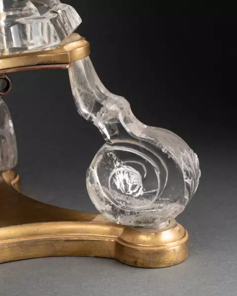 Pique-cierge en cristal de roche, Italie 18e siècle