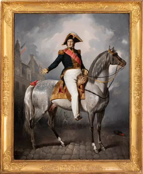 Le duc d’Orléans devant l’hôtel de ville de Paris, le 31 juillet 1830 par Eugène Devéria