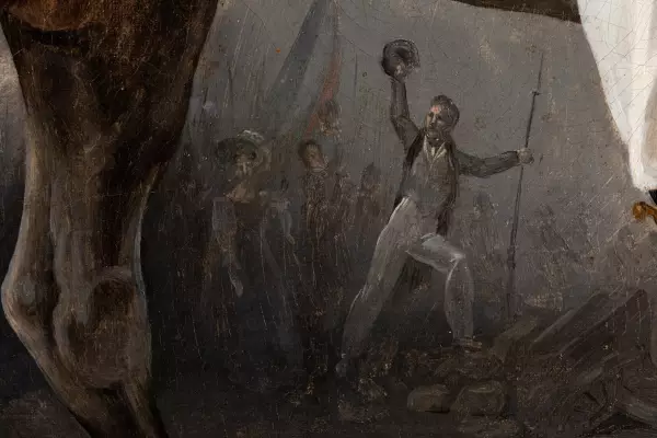 Le duc d’Orléans devant l’hôtel de ville de Paris, le 31 juillet 1830 par Eugène Devéria