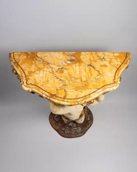 Paire de consoles aux putti, Rome vers 1750