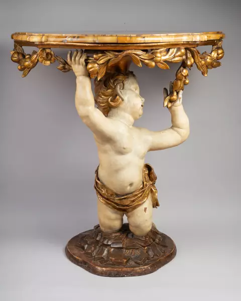 Paire de consoles aux putti, Rome vers 1750
