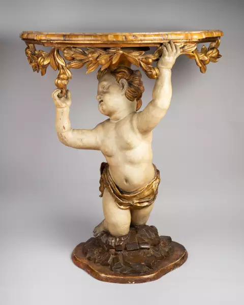 Paire de consoles aux putti, Rome vers 1750