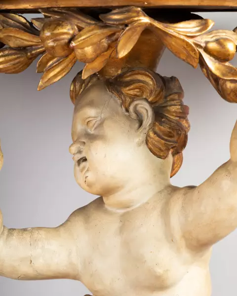 Paire de consoles aux putti, Rome vers 1750