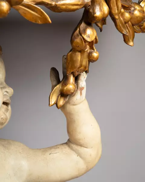 Paire de consoles aux putti, Rome vers 1750