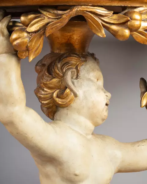 Paire de consoles aux putti, Rome vers 1750