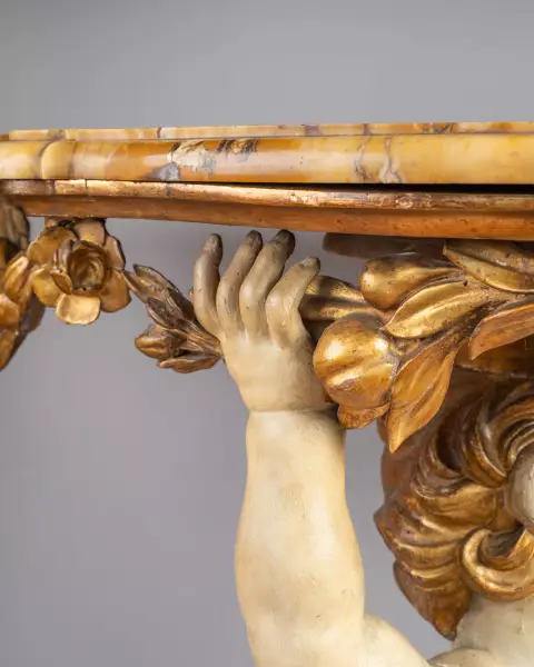 Paire de consoles aux putti, Rome vers 1750
