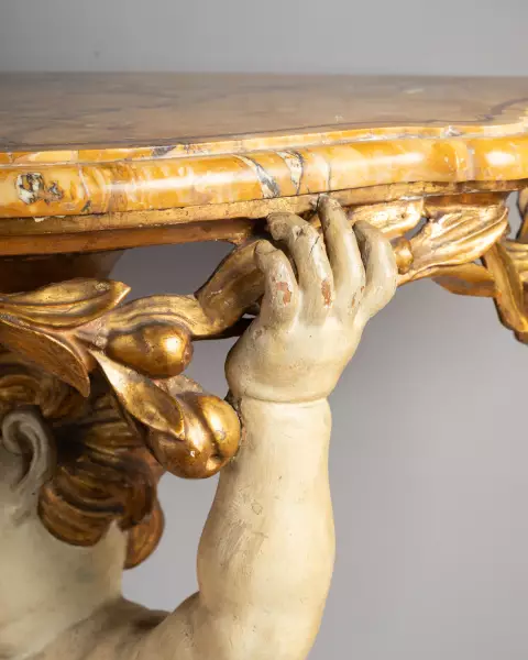 Paire de consoles aux putti, Rome vers 1750