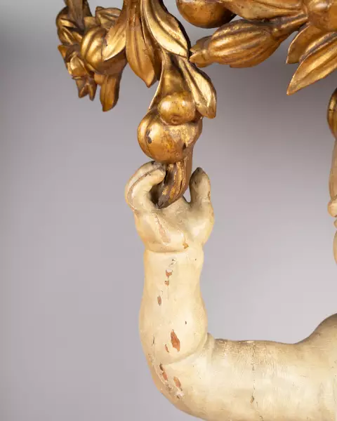 Paire de consoles aux putti, Rome vers 1750