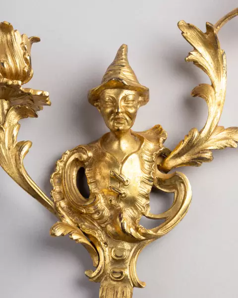 Paire d’appliques au couple de chinois, Paris vers 1740
