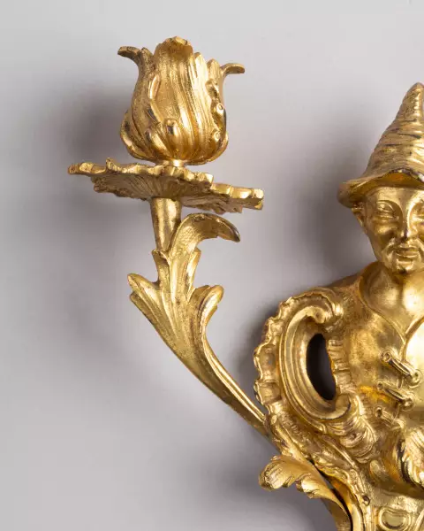 Paire d’appliques au couple de chinois, Paris vers 1740