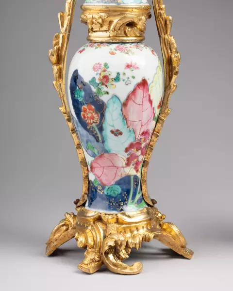 Pair of double bronze-mounted vases, Paris circa 1760