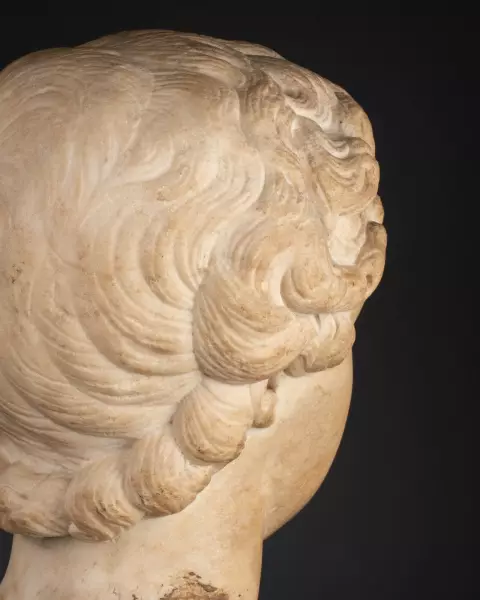 Caracalla enfant, tête en marbre - Italie époque Renaissance