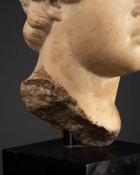 Caracalla enfant, tête en marbre - Italie époque Renaissance