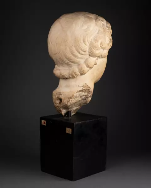 Caracalla enfant, tête en marbre - Italie époque Renaissance