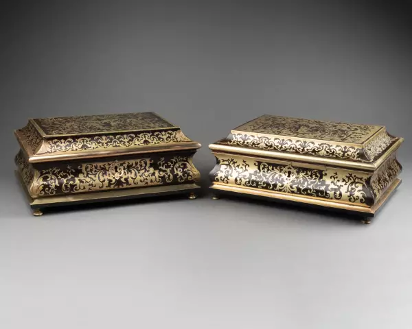 Paire de coffrets Boulle, Paris époque Louis XIV