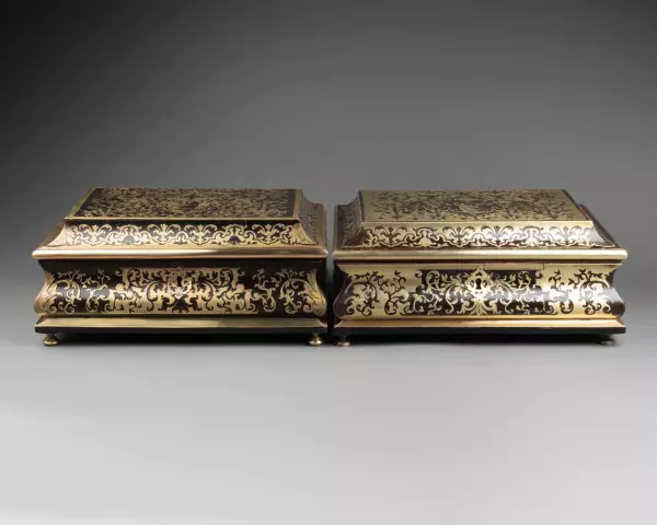Paire de coffrets Boulle, Paris époque Louis XIV