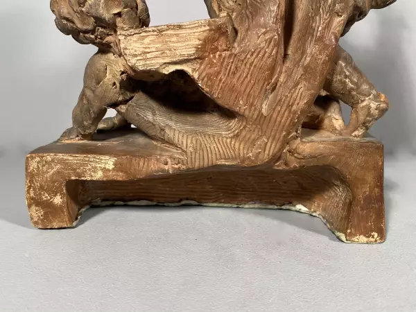 Projet de chenets en terre cuite aux enfants musiciens, Paris vers 1770
