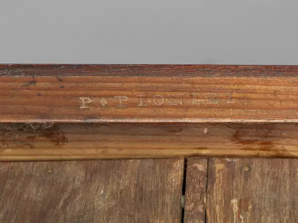 Table d’architecte en acajou par P.Pioniez, Paris époque Louis XVI