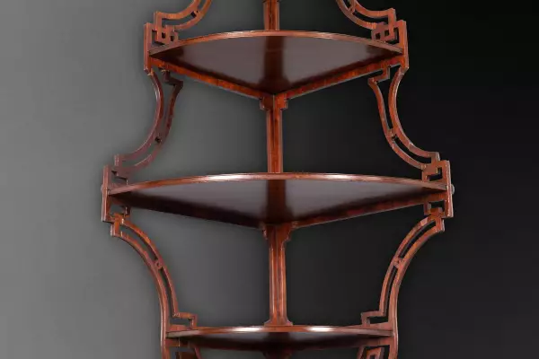 Paire d’étagères de style anglo-chinois en amarante, Paris vers 1765