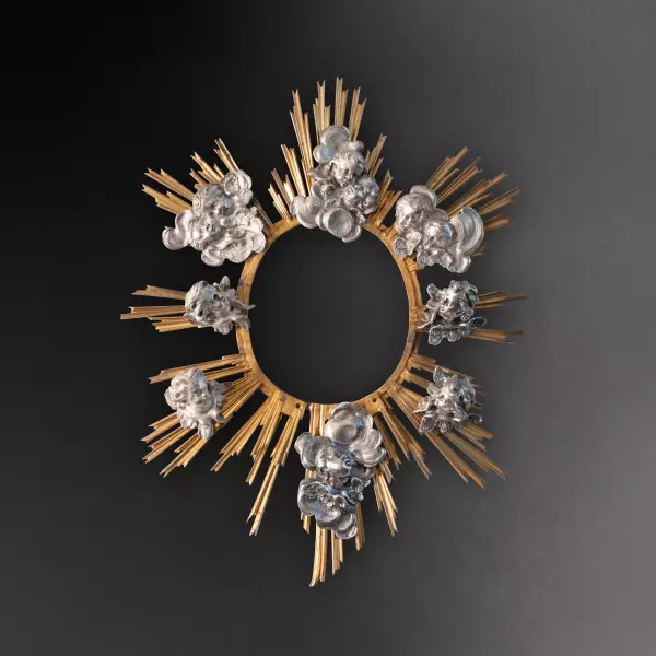 Cadre en bronze doré et argent, Rome vers 1730