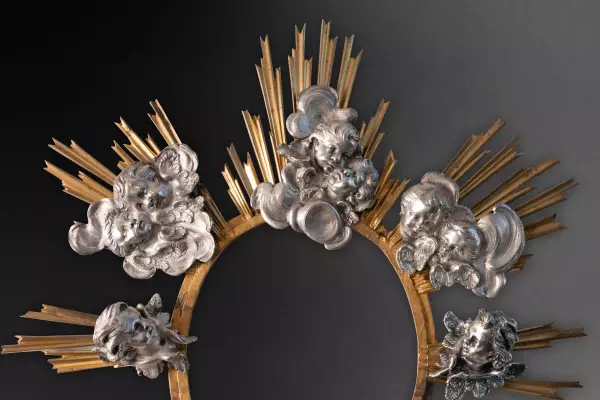 Cadre en bronze doré et argent, Rome vers 1730