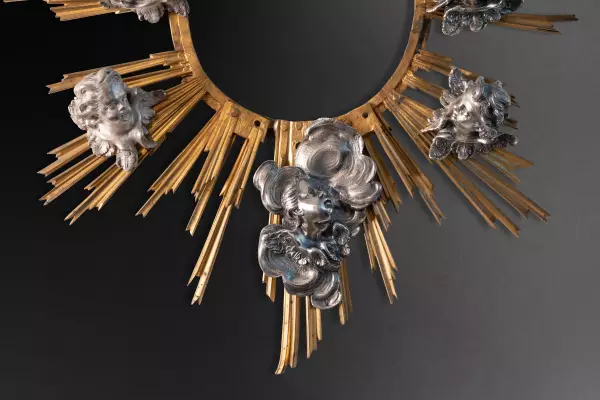 Cadre en bronze doré et argent, Rome vers 1730