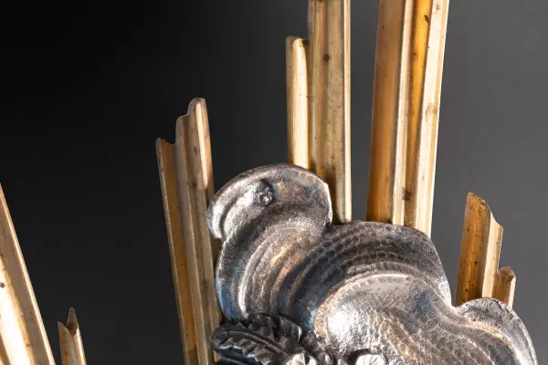 Cadre en bronze doré et argent, Rome vers 1730