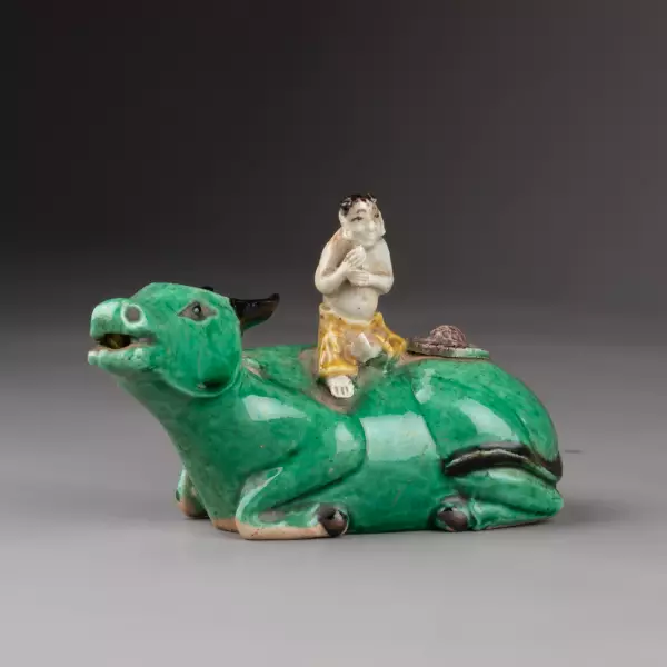 Enfant au buffle, Collection Rothschild, Chine règne de Kangxi