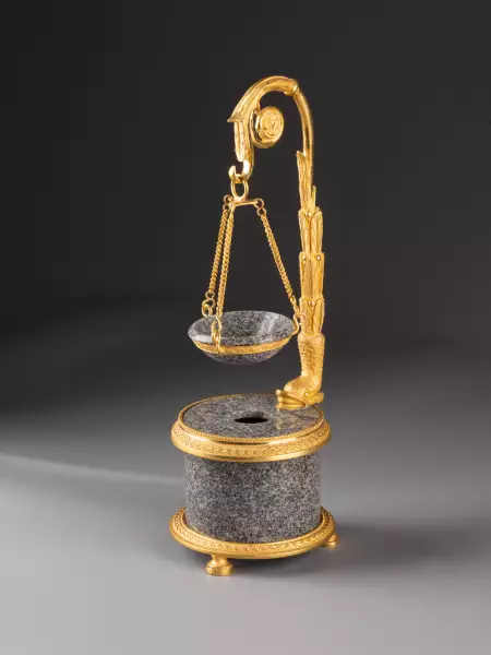 Brûle parfum à l’antique en pierre dure et bronze doré, Vienne vers 1810