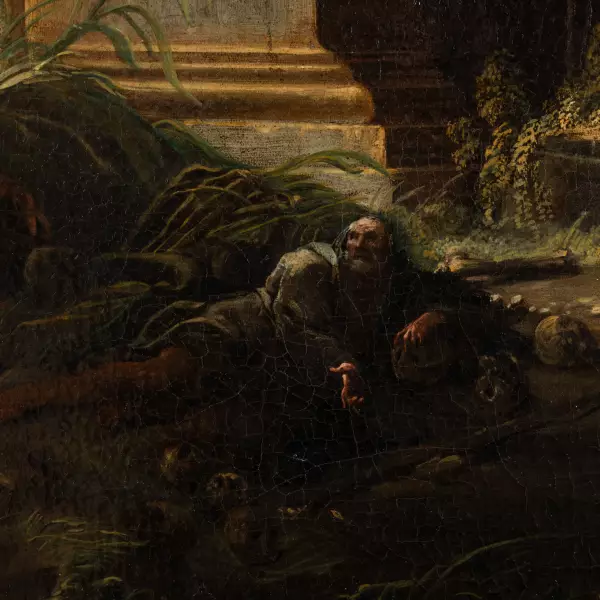 L’aumône à Bélisaire dans les ruines de Rome, attribué à J.N Servandoni