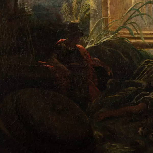 L’aumône à Bélisaire dans les ruines de Rome, attribué à J.N Servandoni
