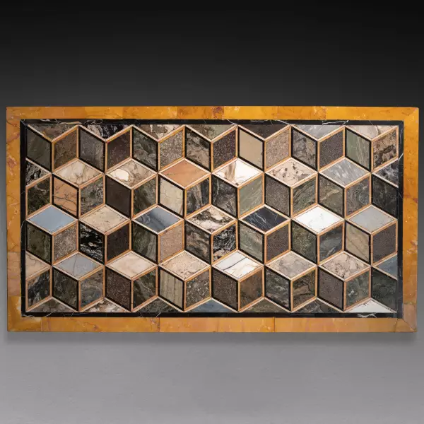Plateau en pietra dura, Mattia Valenziani, Naples vers 1780-1790