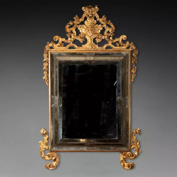 Miroir à triples bordures de glaces, Murano vers 1700