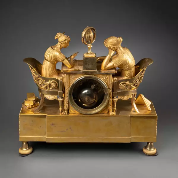Pendule la leçon d’astronomie par Claude Galle, époque Empire vers 1810