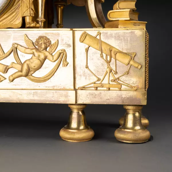 Pendule la leçon d’astronomie par Claude Galle, époque Empire vers 1810