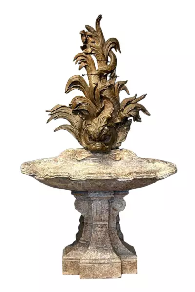 Fontaine en marbre et plomb, Paris époque Louis XV